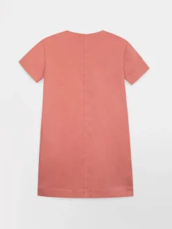 Robe Femme Manches Courtes Col Rond Rose IMMAEROB
