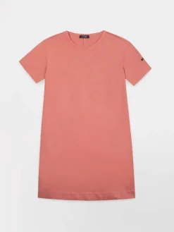 Robe Femme Manches Courtes Col Rond Rose IMMAEROB