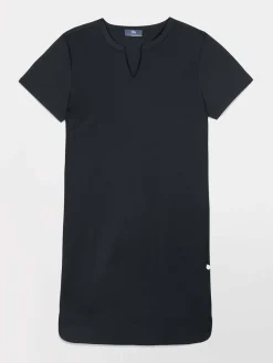 Robe Femme Manches Courtes Col V Marine LINNAROB