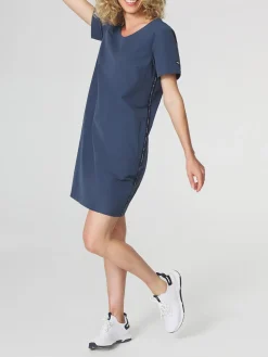 Robe Femme Matière Extensible Marine DELIAROB