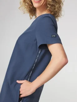 Robe Femme Matière Extensible Marine DELIAROB