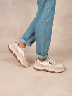 Running femme beige et rose JAZONNE