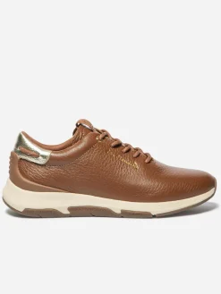 Running Femme Doublée Textile Cuir Pecan et Champagne JAZZRUN
