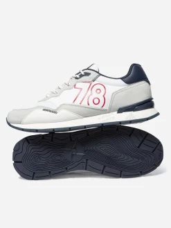 Running homme blanc et navy DJONBOT