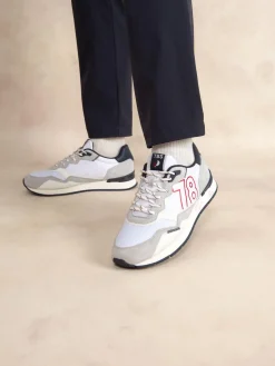 Running homme blanc et navy DJONBOT
