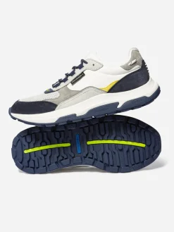 Running homme blanc navy jaune JONASSE