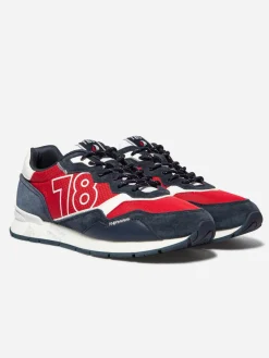 Running homme rouge et navy DJONBOT