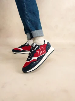 Running homme rouge et navy DJONBOT