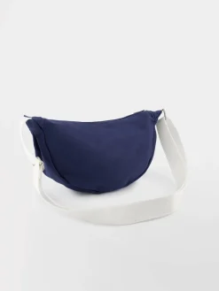 Sac Banane Femme Toile Coton Recyclé 30 x 17 x10cm Marine ROSALIE