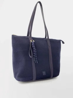 Sac Cabas Femme Knit Recyclé Marine
