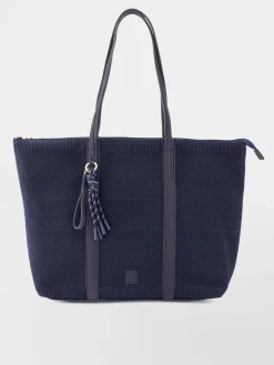Sac Cabas Femme Knit Recyclé Marine