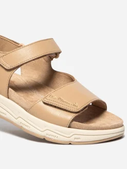 Sandales compensées femme cappucino LOUISIE