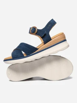 Sandales compensées femme marine HOULEMA