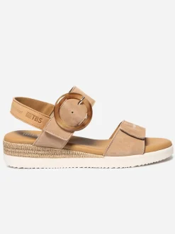 Sandales compensées femme noisette PRALINE