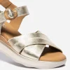 Sandales compensées femme platine HOULEMA