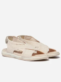Sandales Femme Légères Textile Recyclé Beige