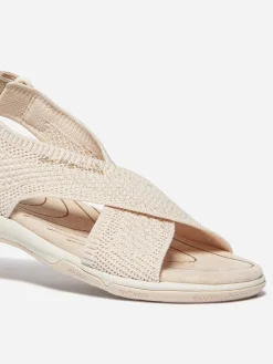Sandales Femme Légères Textile Recyclé Beige