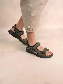 Sandales Homme Semelle Ortholite Cuir Gris