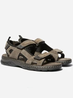 Sandales Homme Semelle Ortholite Cuir Gris