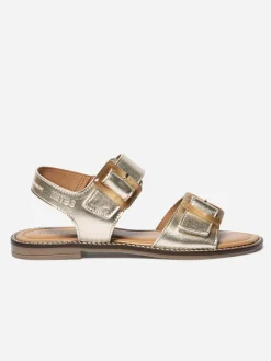 Sandales plates femme gold ABIGAEL