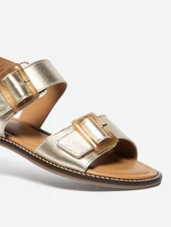 Sandales plates femme gold ABIGAEL