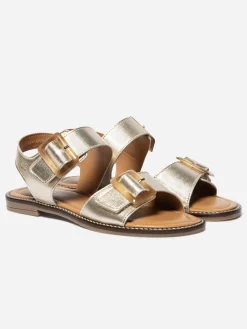 Sandales plates femme gold ABIGAEL