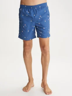 Short de Bain Fabriquée En France Bleu