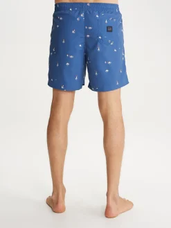 Short de Bain Fabriquée En France Bleu