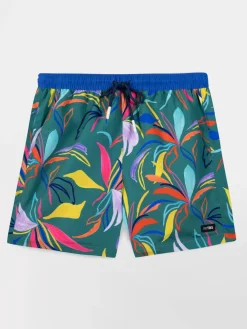 Short de bain Homme Fabrication Française Vert et Multico ACHILLE