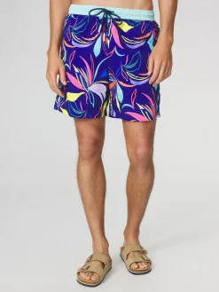 Short de bain Homme Fabrication Française Bleu et Multico ACHILLE