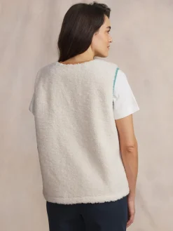 Sweat femme ecru WILDASAN