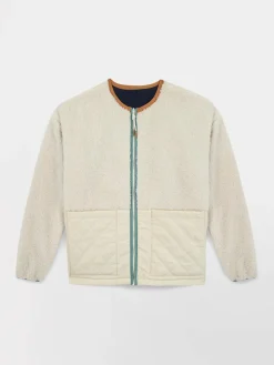 Sweat femme ecru WILDAZIP
