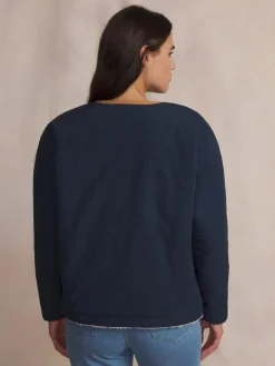 Sweat femme ecru WILDAZIP