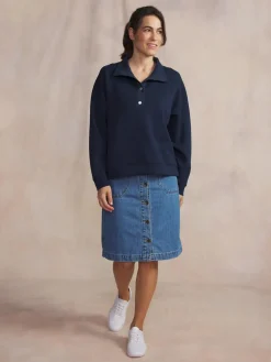 Sweat femme navy ESLYNCAM