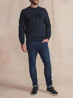 Sweat Marine Manches Longues Bleu ABRAMRON
