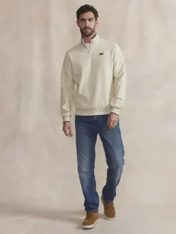 Sweat Zippé Homme Beige LEANNCAM