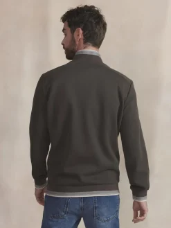 Sweat Zippé Homme Brun LEANNGIL