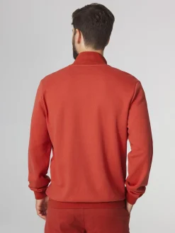 Sweat Zippé Homme Col Montant Rouge LONNIGIL
