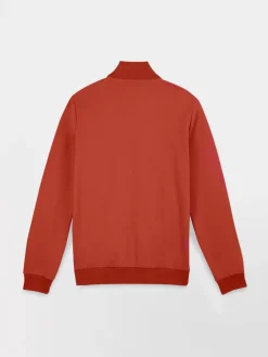Sweat Zippé Homme Col Montant Rouge LONNIGIL