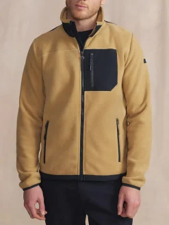 Sweat zippé Manches Longues Beige CADENZIP