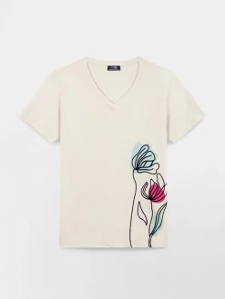 Tee Shirt Craie Manches Courtes Blanc MELBATEE