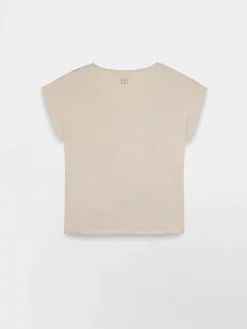 Tee-shirt en maille femme ecru MYTSYSAN