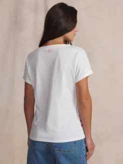 Tee-shirt en maille femme hibiscus OXANATEE