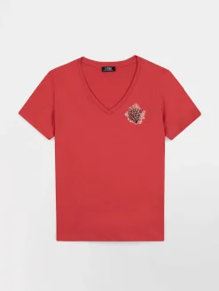 Tee-shirt en maille femme hibiscus NAMIATEE
