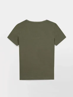 Tee-shirt en maille femme kaki ADAMAVER