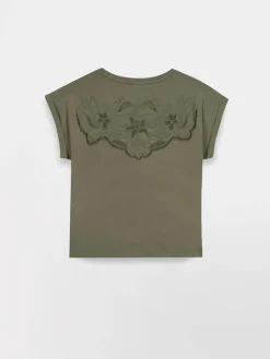 Tee-shirt en maille femme kaki MAHIATEE