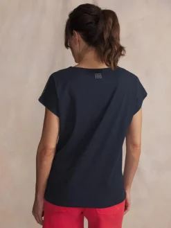 Tee-shirt en maille femme navy MYTSYSAN