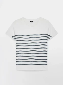 Tee-shirt en maille femme navy OXANATEE