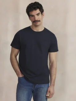 Tee-shirt en maille homme marine PIERETEE