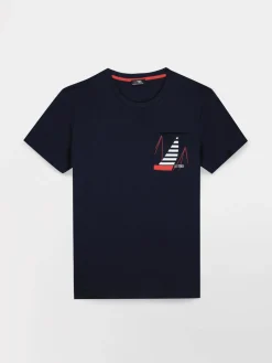Tee-shirt en maille homme navy DANISTEE